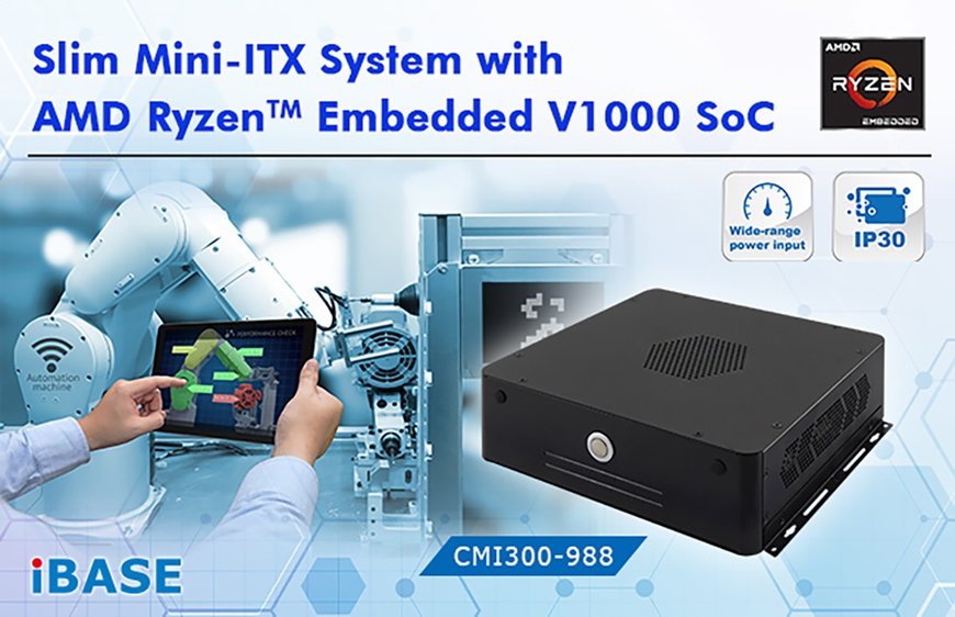 Slim Mini-ITX System with AMD Ryzen™ Embedded V1000 SoC